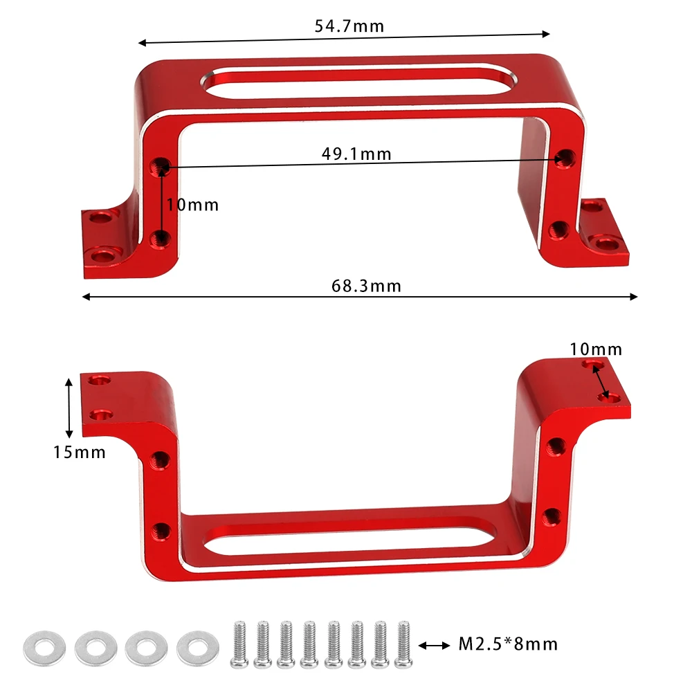 CNC Machined Aluminum Standard Medium Servo Holder Fixed Mounting Frame For Fixed Wing Drone RC Car Airplane Boat Model