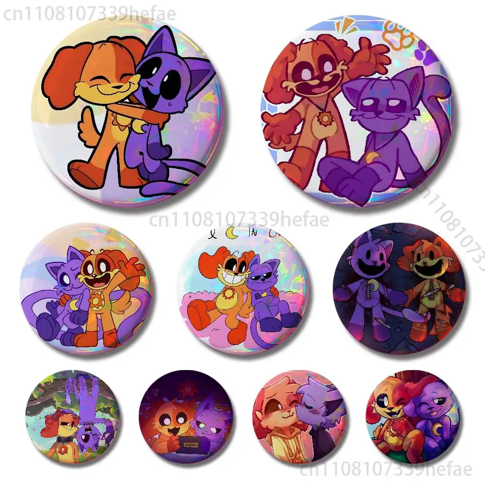 C-Catnap and D-Dogday Pin Tinplate Round Brooch Cosplay Nijigen Otaku Culture Badges 58mm 44mm 32mm 75mm 25mm