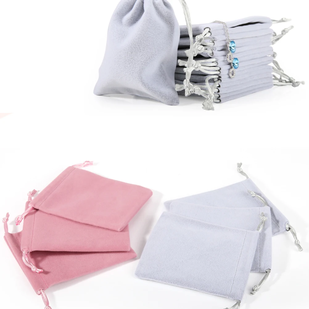 

10 Pcs Jewelry Storage Bags Gift Pouches Drawstring Small Favor Elegant Material Wedding Christmas Party Banquet