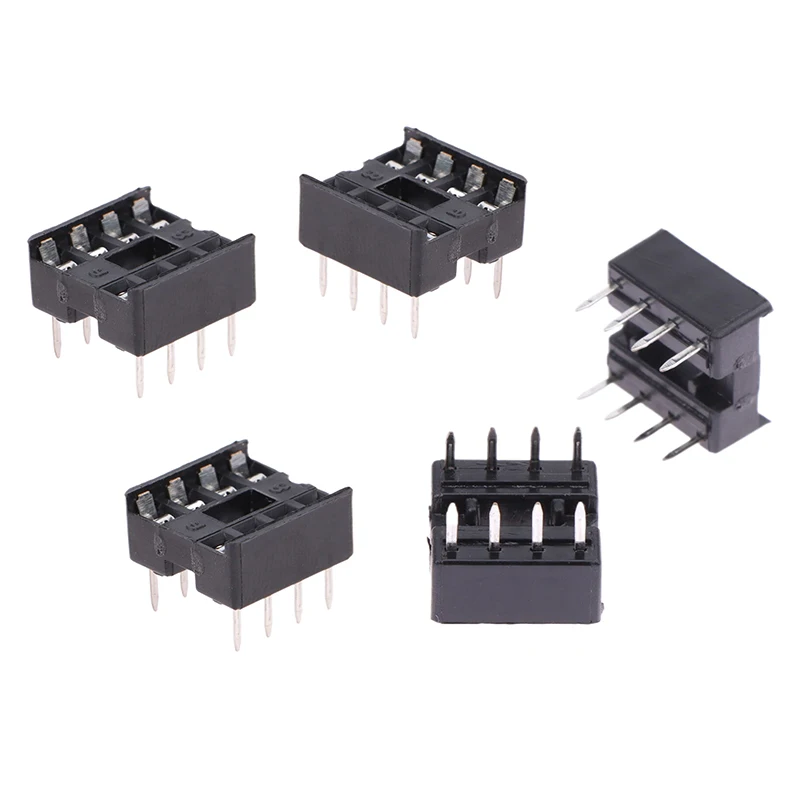 20pcs Brand New DIP-8PIC Round Hole 8 Pins 2.54MM DIP DIP8 IC Sockets Adaptor Solder Circuit IC Connector