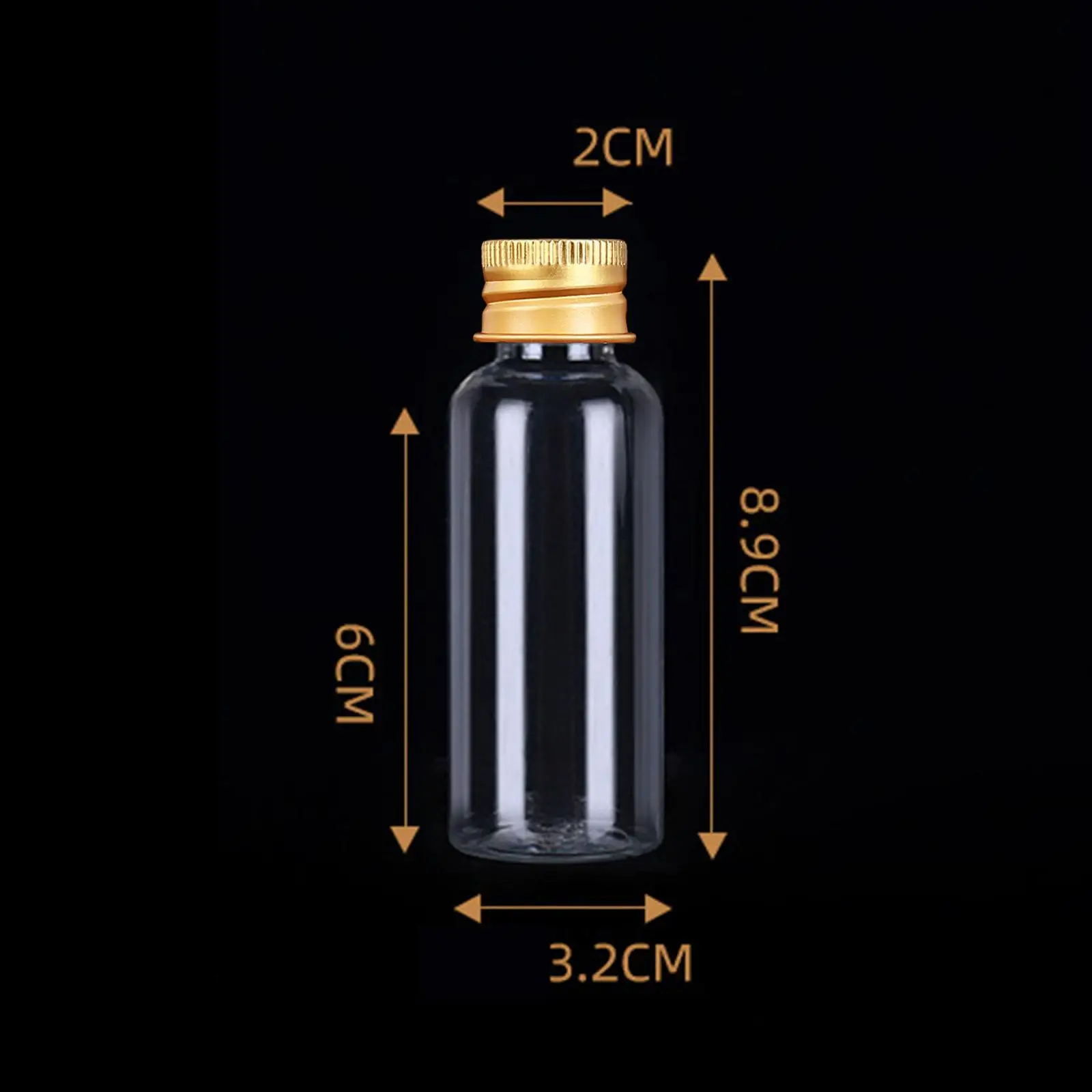 Viales de muestra transparentes, contenedor portátil, reutilizable, 10 piezas