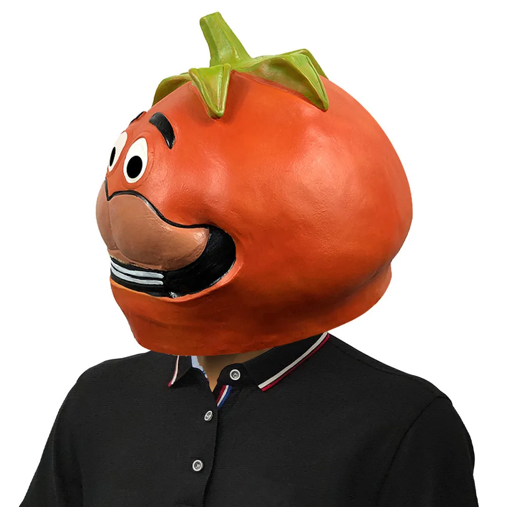 Realistische Tomaten-Vollkopf-Latexmaske - Erwachsenen-Gemüse-Cosplay-Maske für Halloween-Maskerade Kostümparty-Requisiten – Detail 2