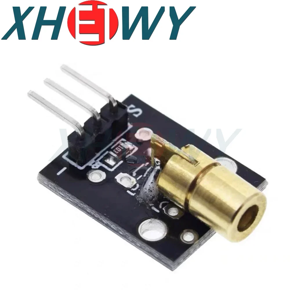 KY-008 650nm وحدة استشعار الليزر 6mm 5V 5mW ريد دوت ديود النحاس رئيس لاردوينو