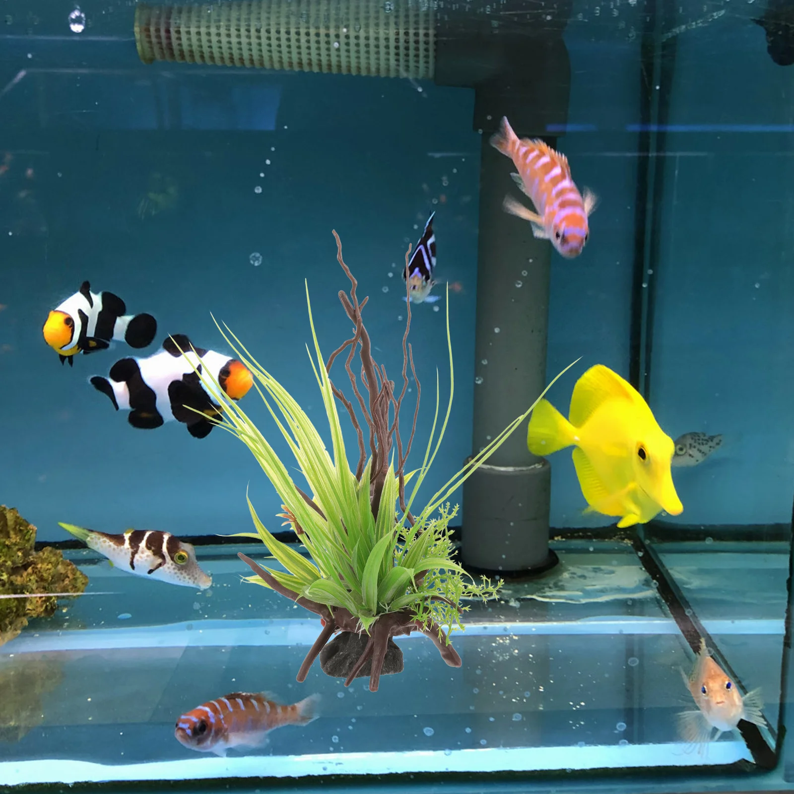 

Realistic Simulation Tree Root Waterweed Aquarium Plant Resin Fake Plants For Fish Tank Large Decorative Twig Accessories Pet