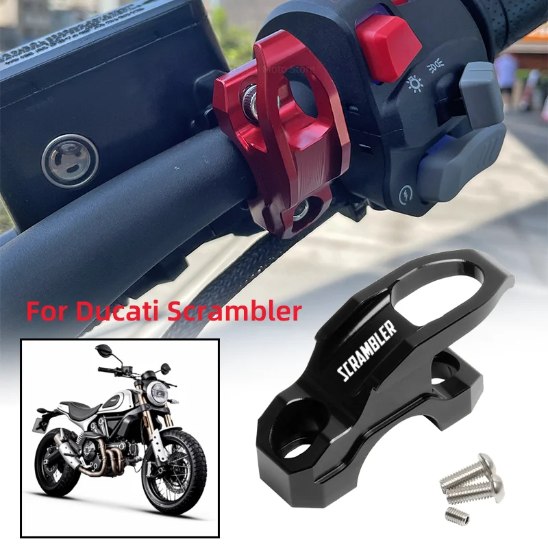 For Ducati Scrambler 400 800 1100 2014-2019 Motorcycle CNC Brake Master Cylinder Bracket Bag Luggage Clamp Holder Helmet Hook