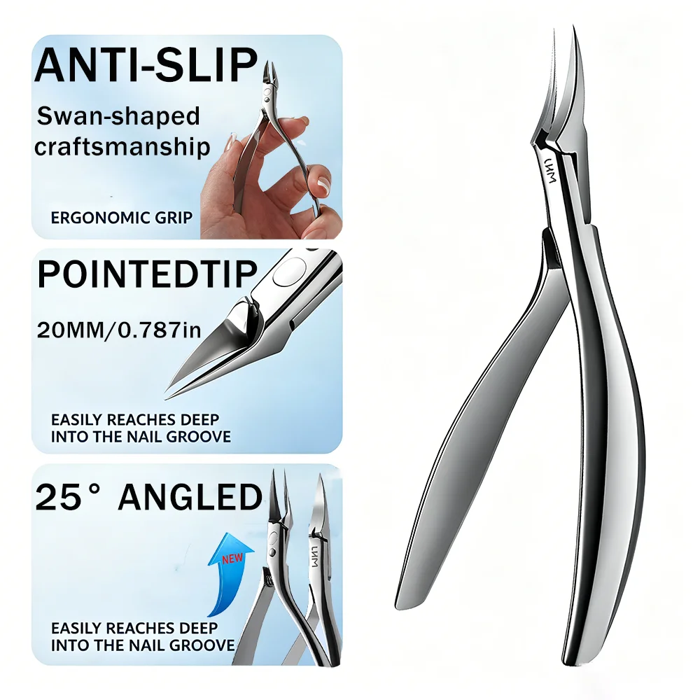 Ultra-scharfer Nagelknipser für eingewachsene Nägel, professioneller Edelstahl-Zehennagelknipser geeignet für dicke und eingewachsene Nägel – Detail 2