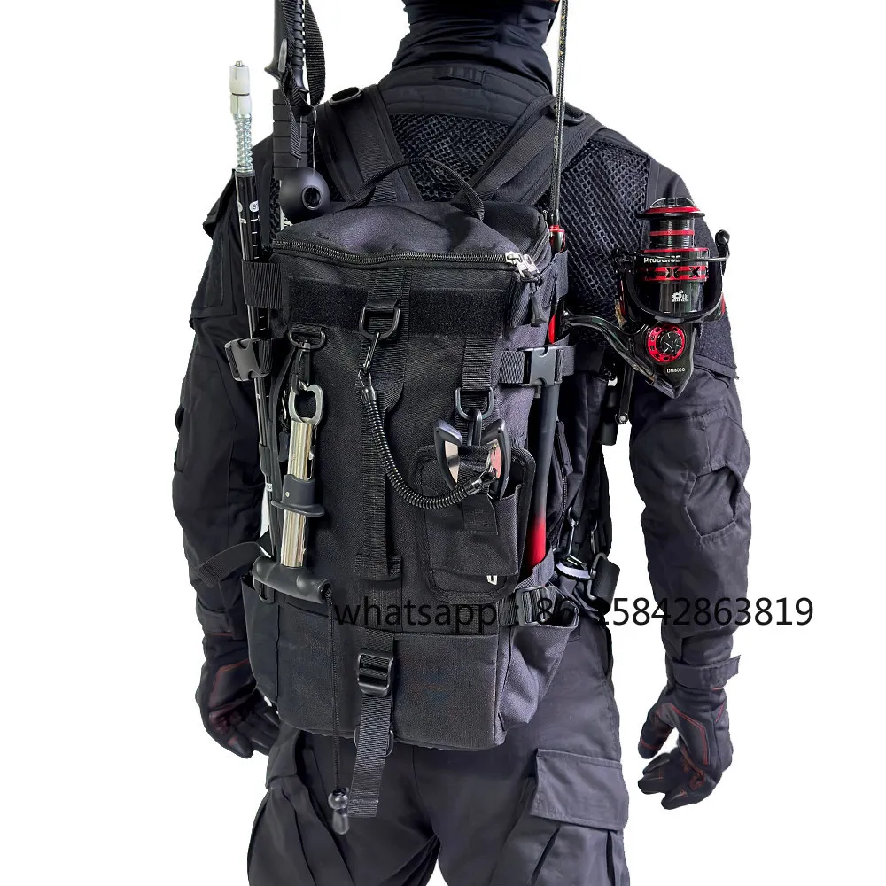 Fishing Bag, New Model, Waterproof, Outdoor Sports Backpack, Multi-function, Rod, Large Capacity.