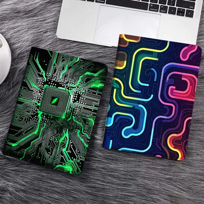 

Technology style pattern For iPad Pro Air 5th 6th 7th 13 M3 M4 M5 12.9 13.3 inch 2017 2022 2024 2025 Tablet Case