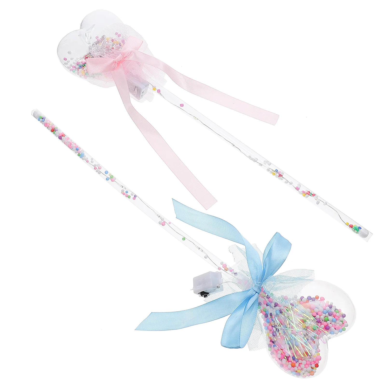 

4 Pcs Flash Stick Fairy Wand Child Wands Dress up Plastic Sticks Princess Light Ball