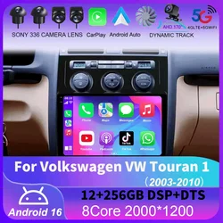 Android 16 Car Radio For untuk Volkswagen VW Touran 1 2003 2004 2005 - 2010 Pemutar Myvi Navigation GPS Multimedia Player Stereo