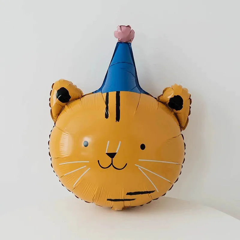 Cartoon Animal Foil Birthday Hats Ballons Cute Cat for Kids Party Classroom Decor Birthday Party  Festive Atmosphere Decor Gift - view 3