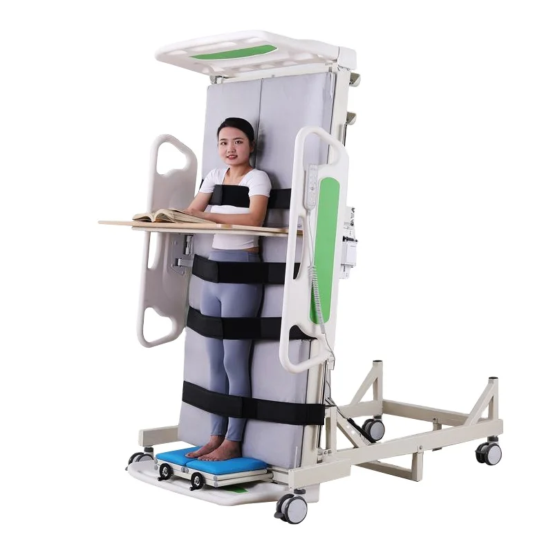 2024 New Electric Hospital Bed With Standing Feature Metal Equipment For Paralyzed Patient Care Back Lift