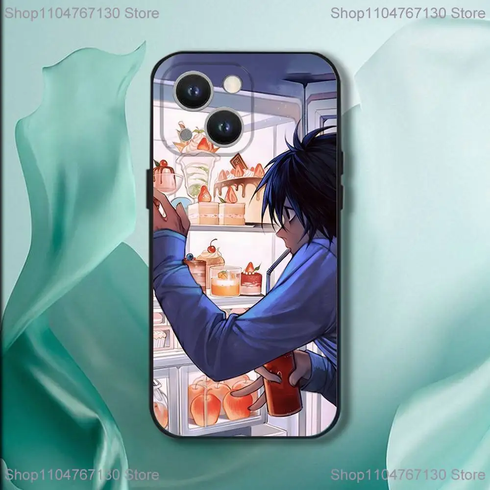 حافظة هاتف L Lawliet D-Death N-NoteS لهاتف iPhone 17,16,15,14,13,12,11,Pro,XS,Max,XR,Plus,E,SE4,غطاء ناعم أسود صغير