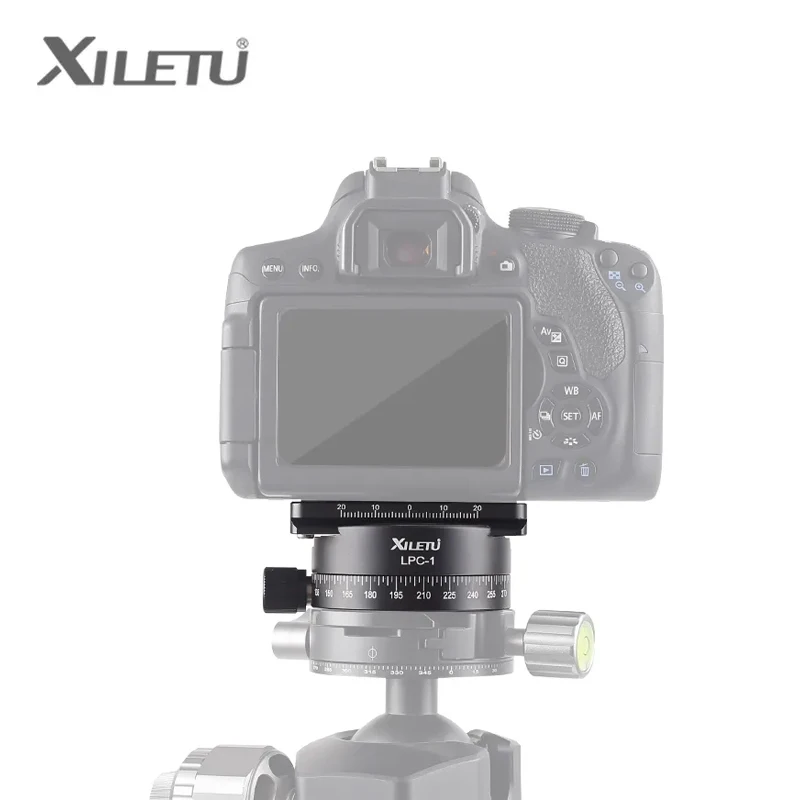 XILETU Professional Panoramic Head 360 Degree Tripod Head Quick Release Clamp Plate for Arca Swiss Standard Digital Cameras