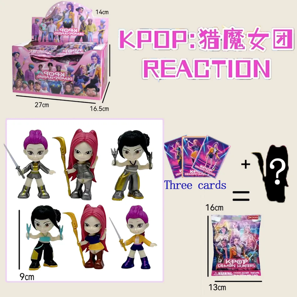 Hot Anime KPop Demon Hunter Rumi Mira Zoi Character Key Chain PVC Blind box Funny Bag Decoration For kid Birthday Gift