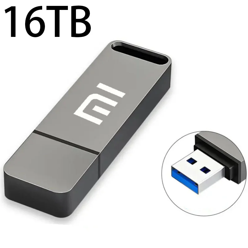 Xiaomi 16TB 3.0 USB Flash Drive Waterproof Type-C USB Metal High-Speed Pen Drive Type C Suitable for Computer Storage Devices