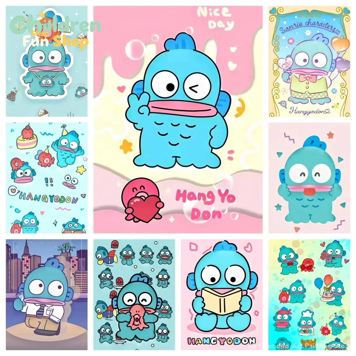 Hangyodon Sanrio Diamantmalerei HelloKitty Niedliches Handgemachtes Kunstgeschenk Cartoon Diamant Heimdekoration Ohne Rahmen