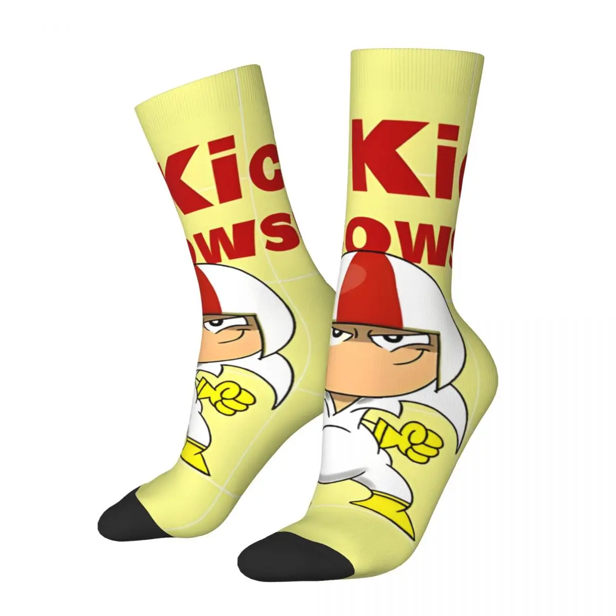 Vintage Kick Buttowski Men's compression Socks Unisex Harajuku Pattern Printed Novelty Crew Sock