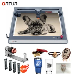 POWERFUL ORTUR Laser Master 3 maszyna do grawerowania drewna 40*40cm maszyna do grawerowania laserowego z asystentem powietrza i wałkiem obrotowym