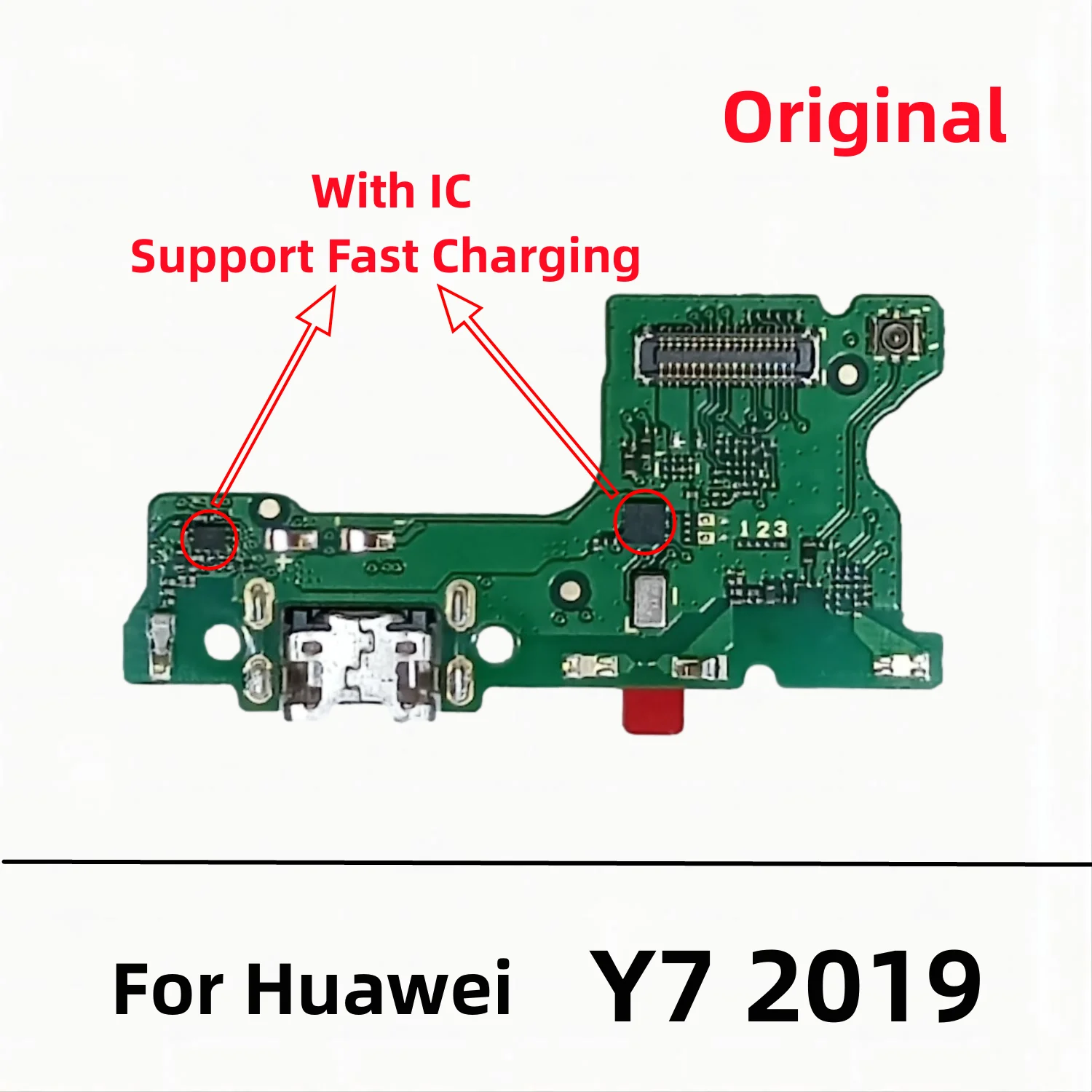 Oryginalna ładowarka USB złącze stacji dokującej Port ładowania Flex Cable dla Huawei Y7 2019