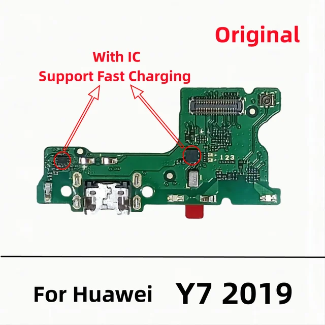 Oryginalna ładowarka USB złącze stacji dokującej Port ładowania Flex Cable dla Huawei Y7 2019