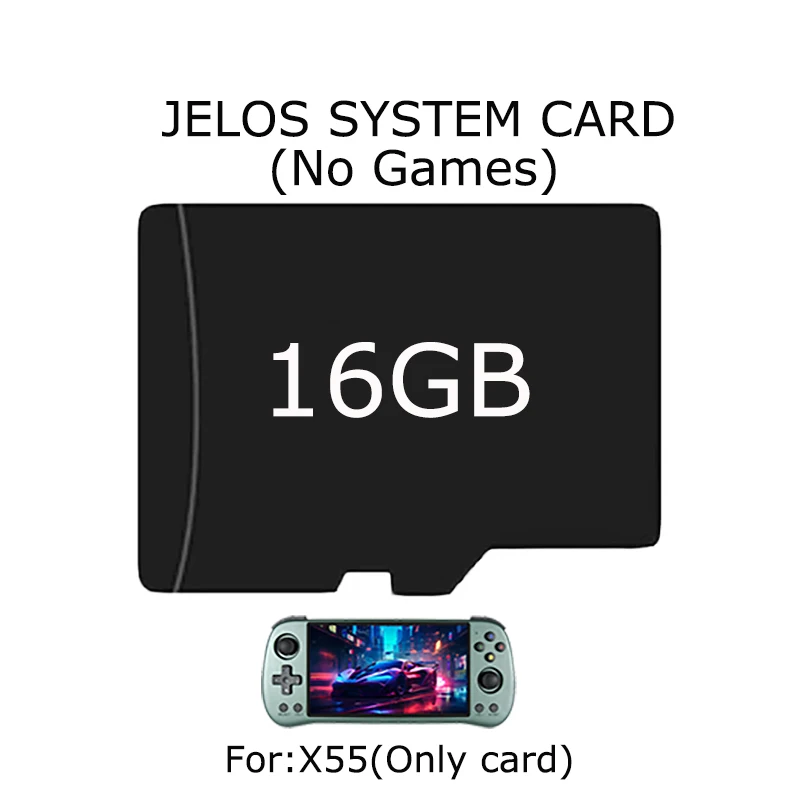 For POWKIDDY X55 Handheld Console 16GB Sytem Card 32GB 64GB 128GB Game Card