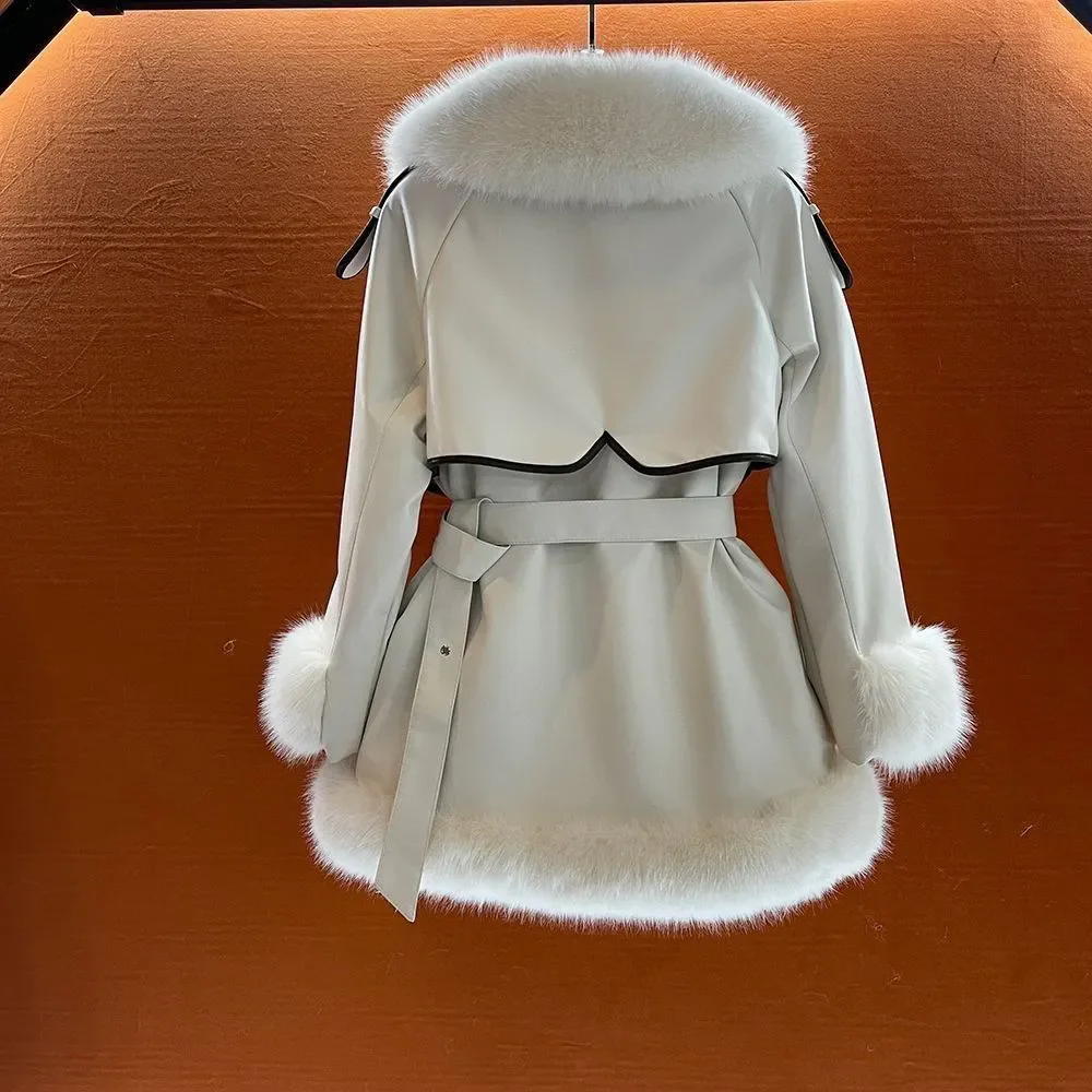 Dames 2025 hiver fausse fourrure de renard manteau moyen à manches longues moelleux Teddy veste femmes nouveau chaud épaissir doublé luxe vêtements d'extérieur décontractés