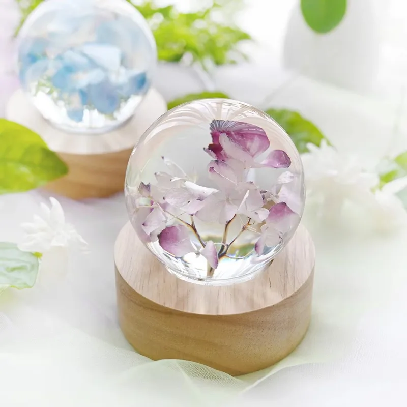Decorations Resin Crafts Gifts Home Decorations Forever Rose Hydrangea Lantern Customized Gift Set