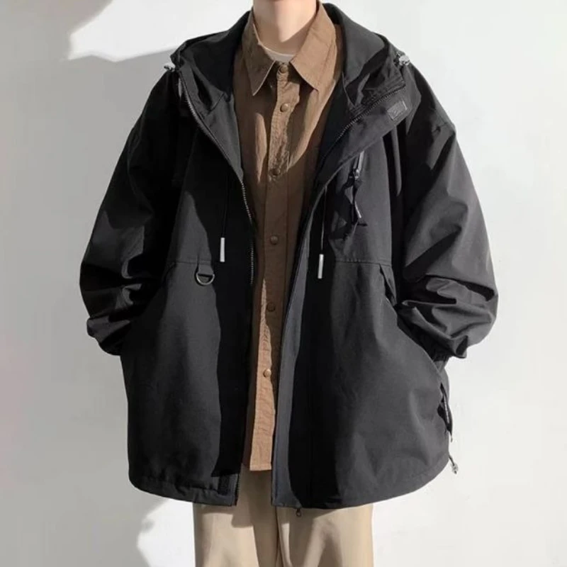 

​2025 New Outdoor Sports Windbreaker Jacket with Hood Loose Casual Waterproof Windbreaker for Autumn Winter Hiking​