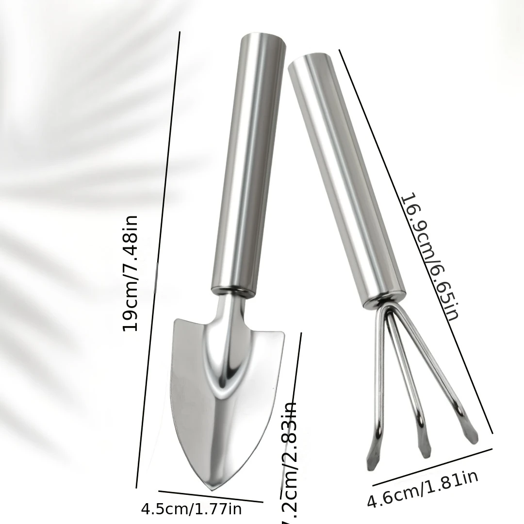 2Pcs/Set Mini Gardening Shovel Gadgets For Plant Flower Pot Cactus Vegetables Planting Digging Weeding Small Plants Garden Tool