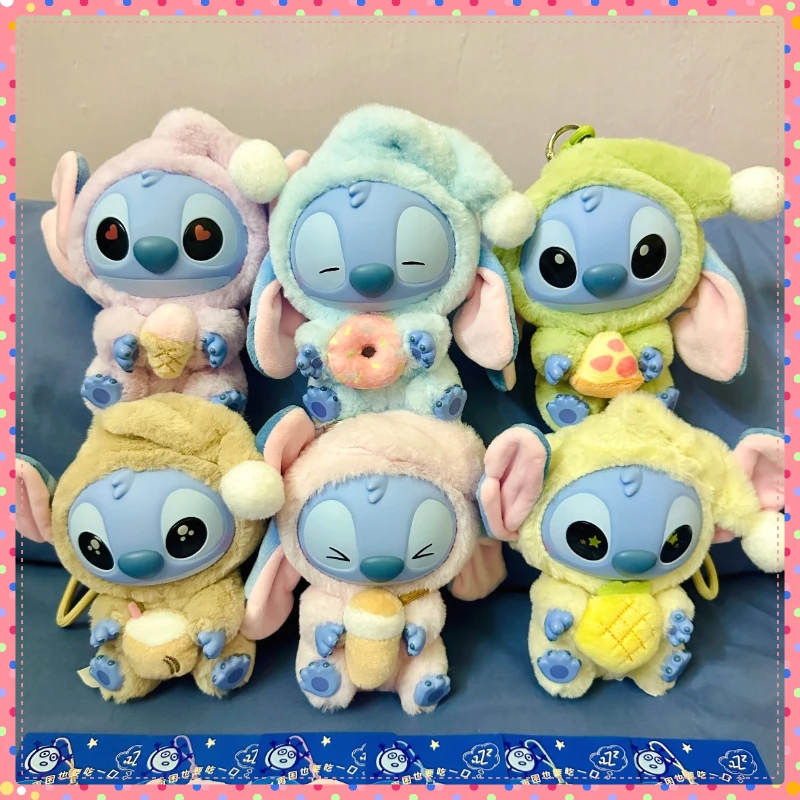 

Super cute Stitch must eat a bite no matter how sleepy the series of vinyl plush blind box doll pendant hand-made gift keychain
