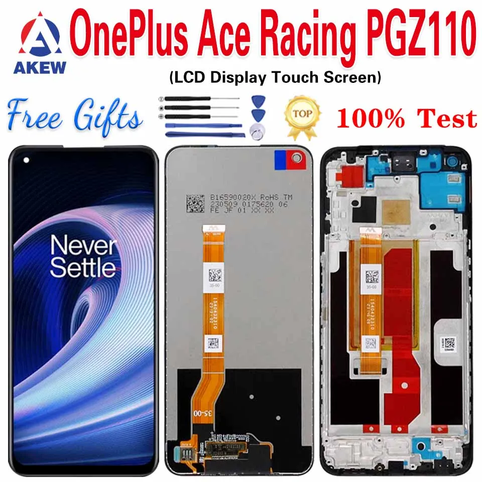 

AKEW Original For OnePlus Ace Racing LCD Display One Plus Ace Racing Edition Touch Screen PGZ110 Digitizer Assembly Replacement