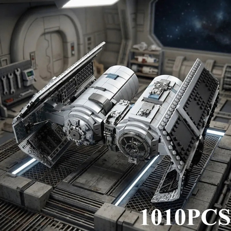 1010PCS Space Fighter Building Blocks City Sports Car Model Ornaments Collection Bricks Toys DIY Assembly Toys For Gift