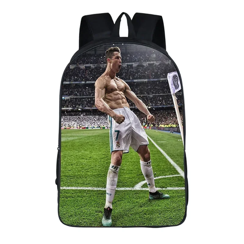 حقيبة ظهر نجوم كرة قدم CR7 للأطفال ، حقيبة مدرسية ، حقيبة مفكرة سفر للطلاب