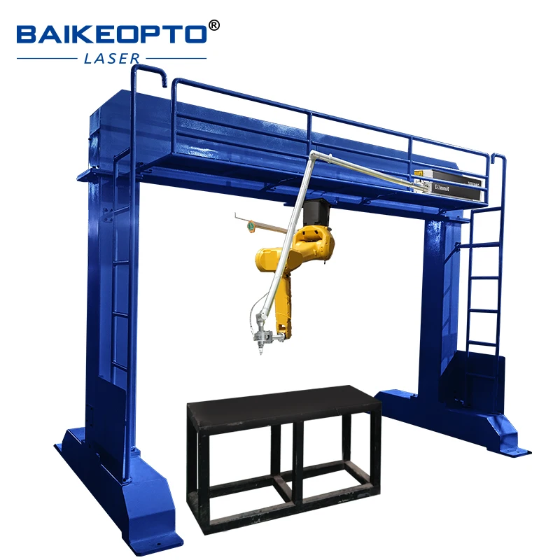 Conception modulaire BK-M250L-20ib contrôle précis du chemin de coupe 250W CO2 3D ROBOT LASER Cutter avec portique