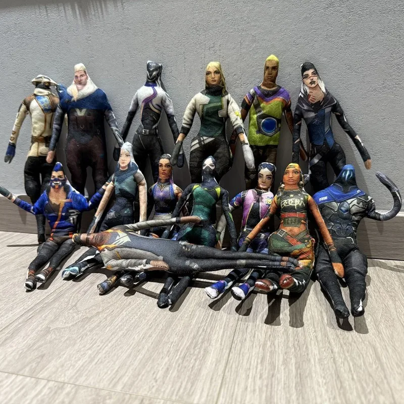 

Коллекционная плюшевая кукла Valorant Agent ручной работы, аниме-фигурка для косплея с подвижным каркасом из проволоки