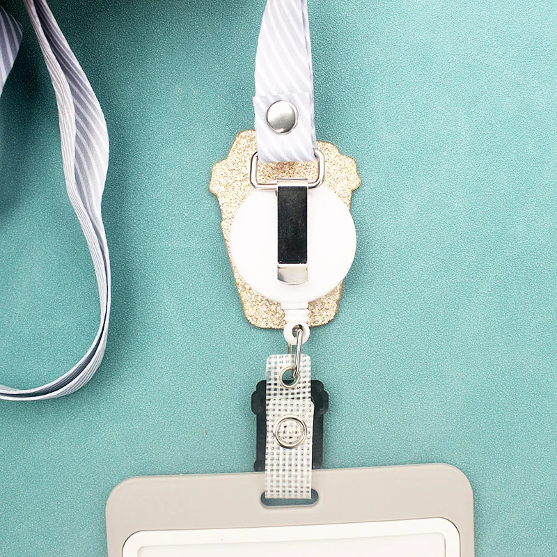 New Strap Shiny Medical Supplies Cute Style Doctor Nurse Retractable Badge Reel Card Holder Exhibition Enfermera Name Card