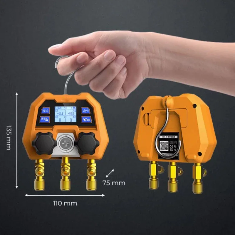 New R134a Refrigerant Meter Car Air Conditioner Repair Fluoride Pressure Gauge Refrigerant Recovery Tool Set Air Conditioner Met