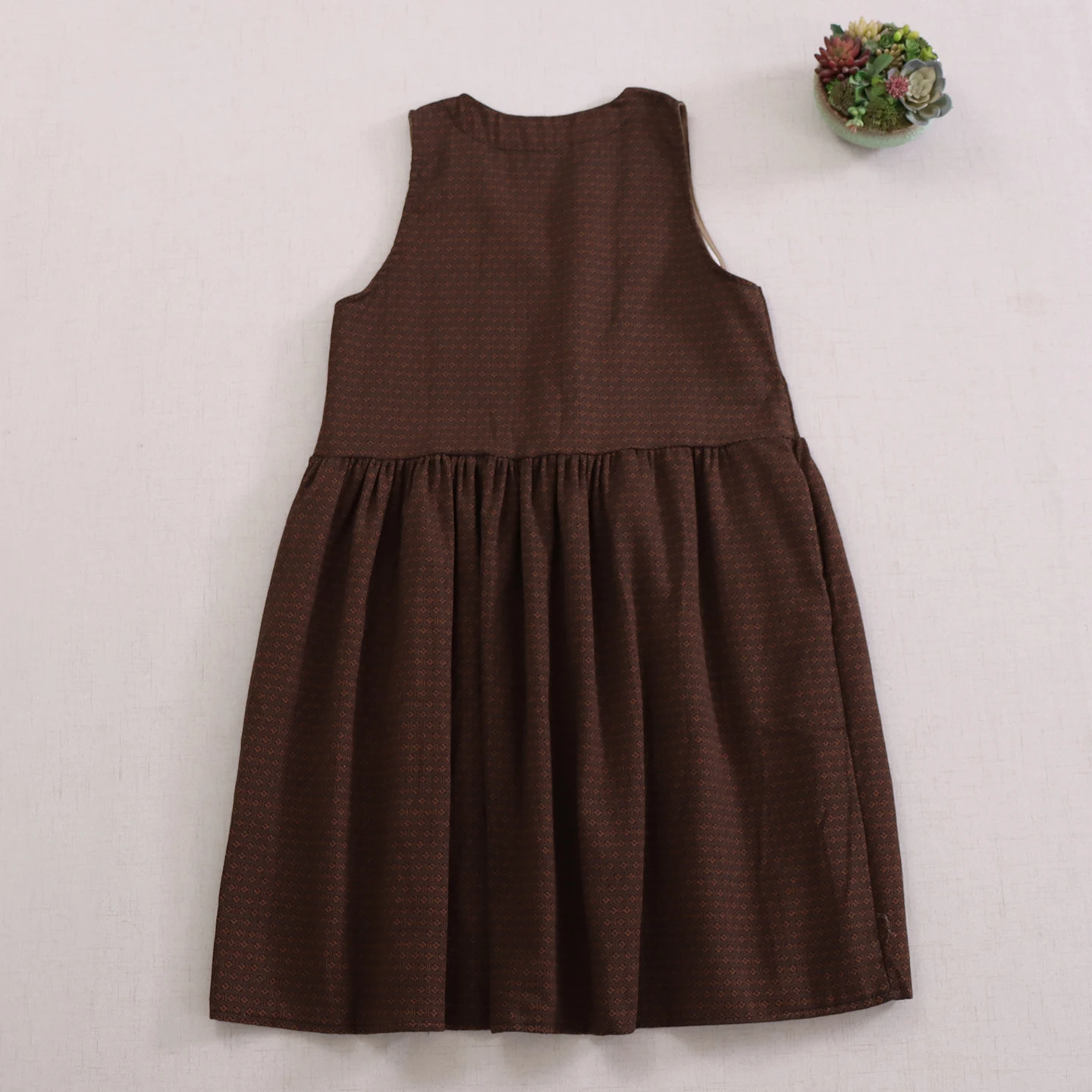 Japanese Vintage Mori Girl Printed Outwear Vest Dress Women Autumn New V-Neck Sleeveless Casual Loose Retro A-Line Tank Dresses