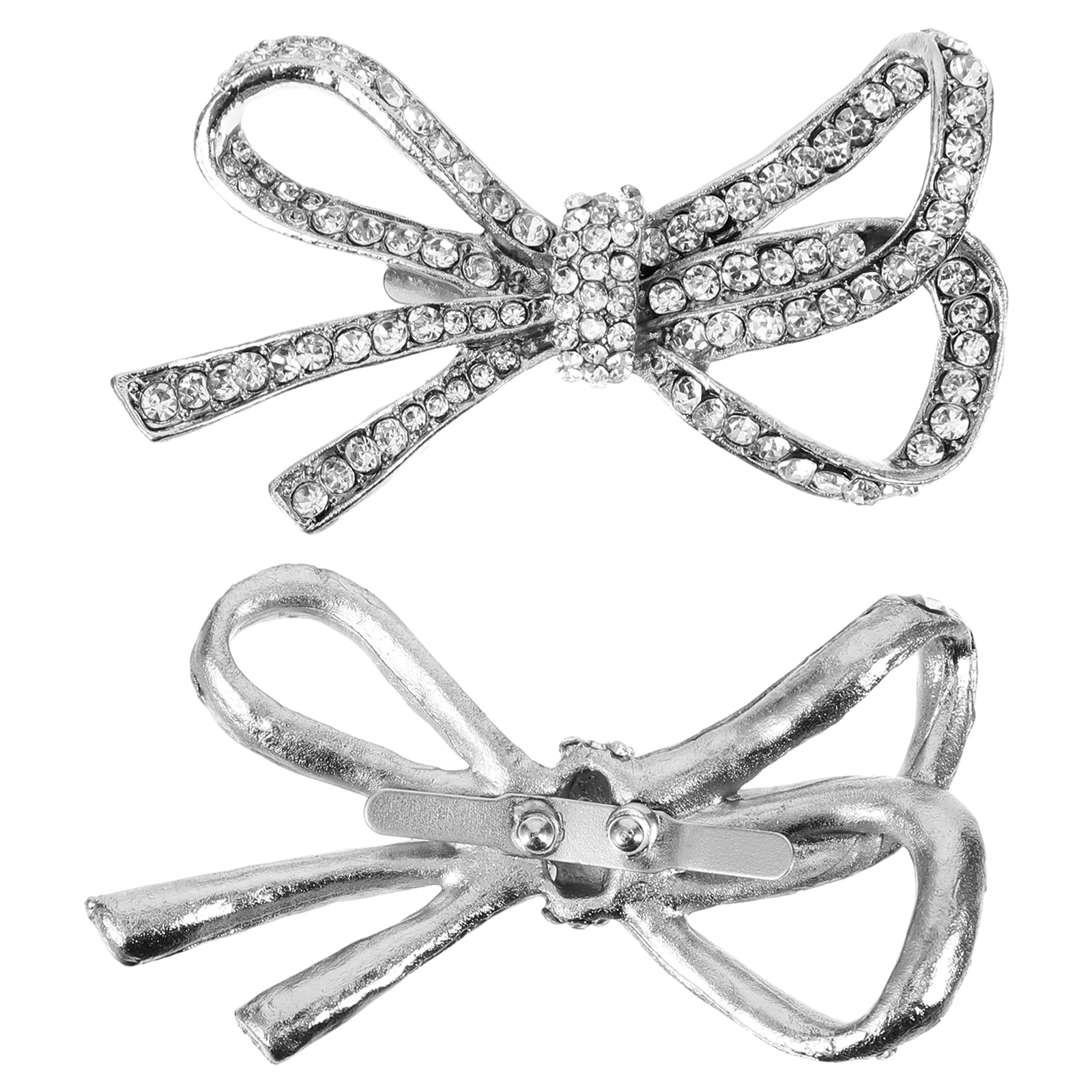 

Rhinestone Shoe Clips for Heels Decorative Bridal Accessories Silver M807 Durable Metal Wedding Evening Shoes Embellishments