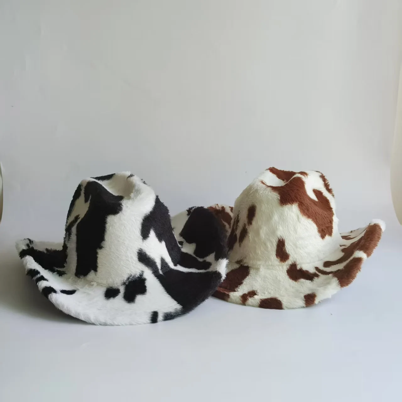 New Milk Cow Print Western Cowboy Hat For Men Faux Rabbit Fur cowboy hat winter cowboy hat Sombrero Hombre Caps sombrero vaquero