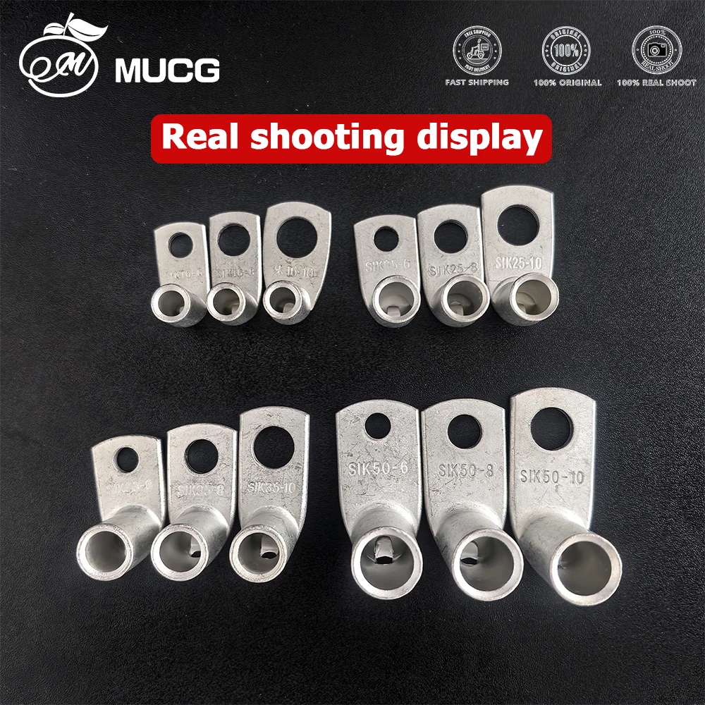 Thickening Wire Terminal L-type Right Angle 90° Terminal Lug M6 M8 M10 Tinned Copper Crimp Terminal For Connecting Wire Cable