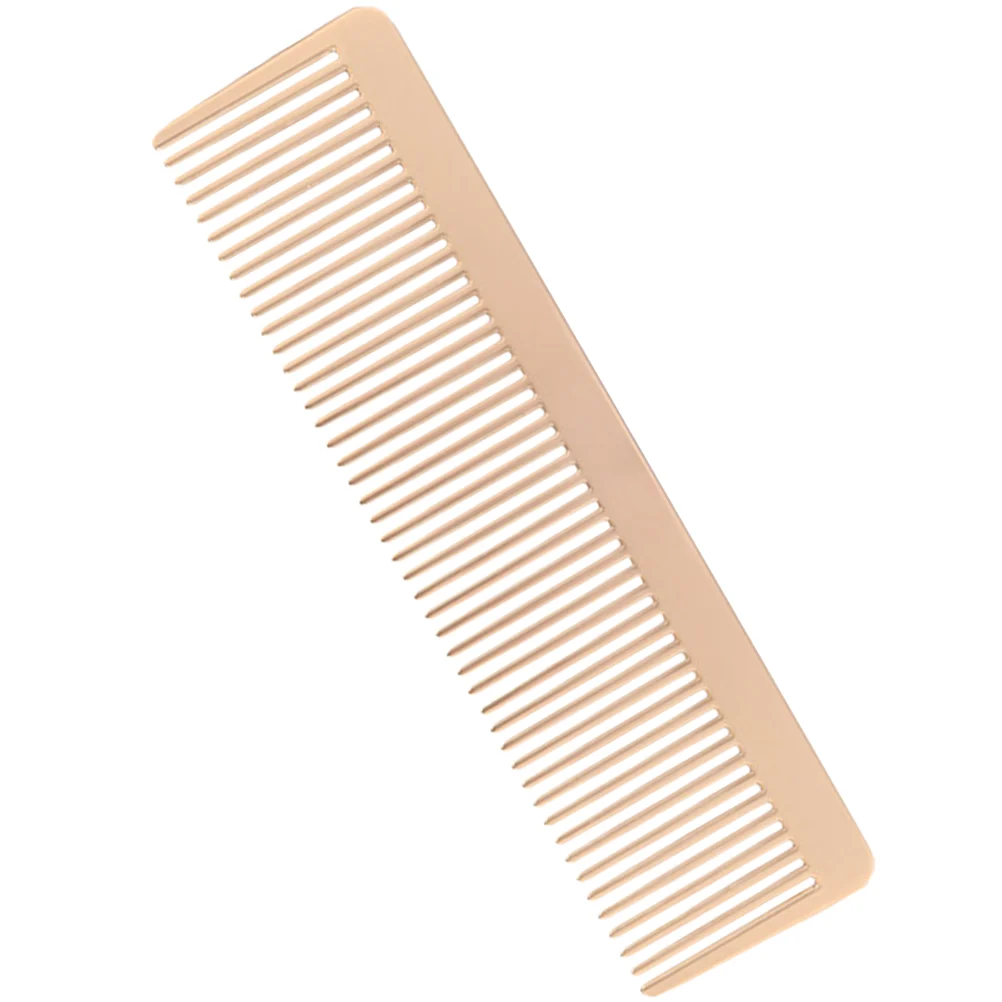 Combs Beard Hair Hairdressing Accessory Oil Styling for Men Women Golden Metal