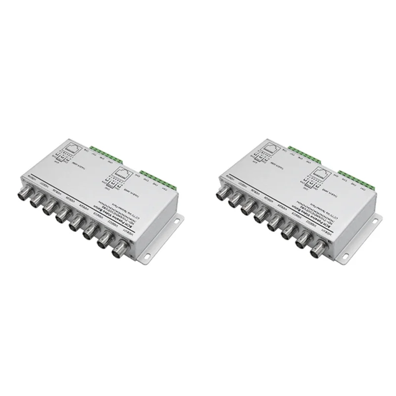 A45U 2X Passive Video Balun For TVI CVI AHD Cameras CCTV Via Twisted Pairs UTP Video Balun 8CH Transceiver BNC To UTP RJ45