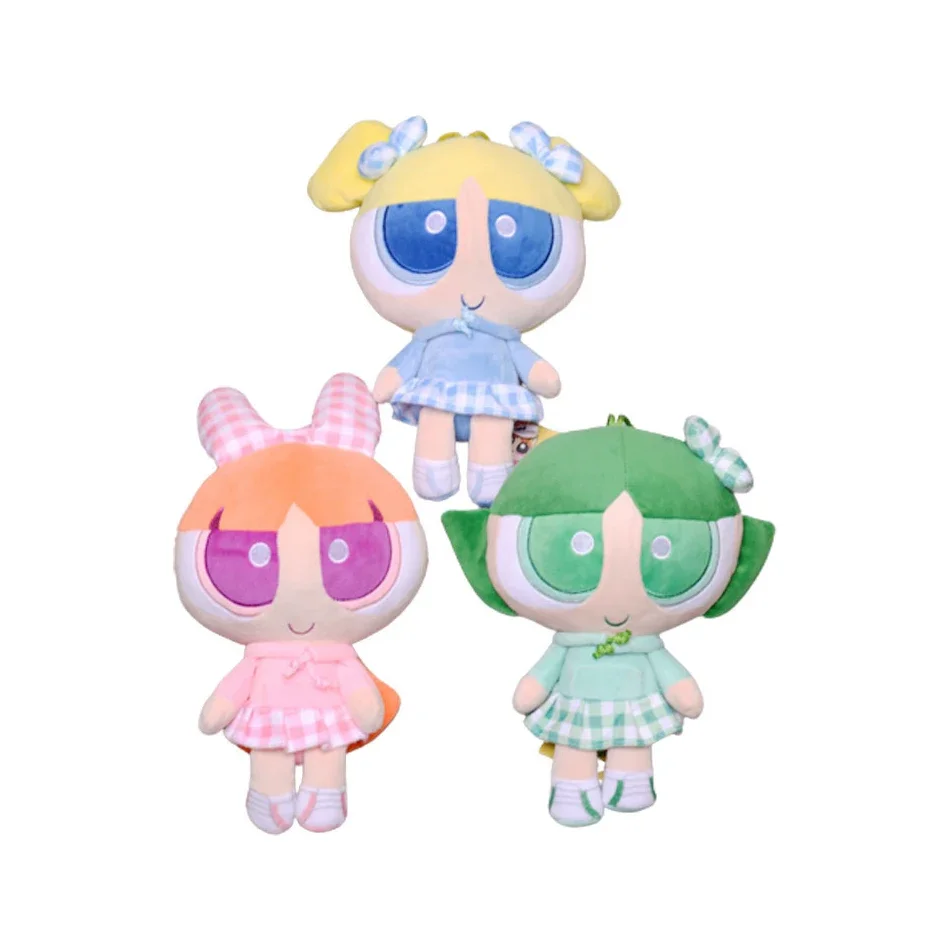 20cm Cartoon anime Powerpuff Girls Plush Toys Cute Blossom Buttercup Bubbles stuffed Plush dolls Gifts For Childr