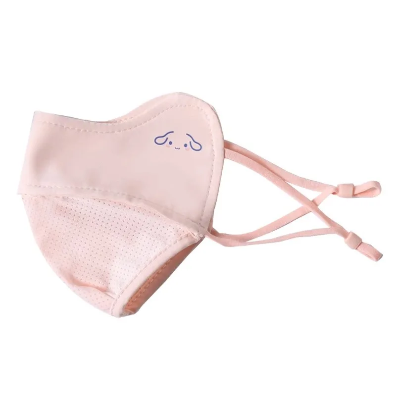 Miniso의 새로운 어린이 만화 인쇄 여름 자외선 차단 마스크 소년과 소녀를 위한 얇은 메쉬 통기성 마스크