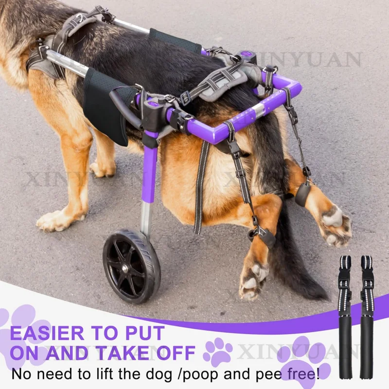 Dog Wheelchair for Back Legs - Lightweight Aluminum Alloy Dog Wheelchair, Upgraded All-Terrain Tires