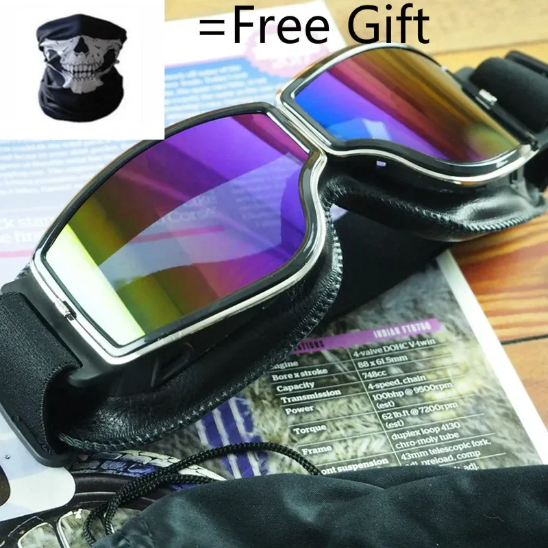 

Universal Vintage Motorcycle Helmet Goggles Foldable Biker Glasses for Motorbike Scooter Classic Style Safety Glasses