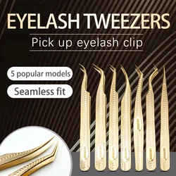 Abonnie Extensions Tweezers Eyelash Tweezers Wholesale High Quality Stainless Steel Tweezers for Lashes Tweezers Cilios