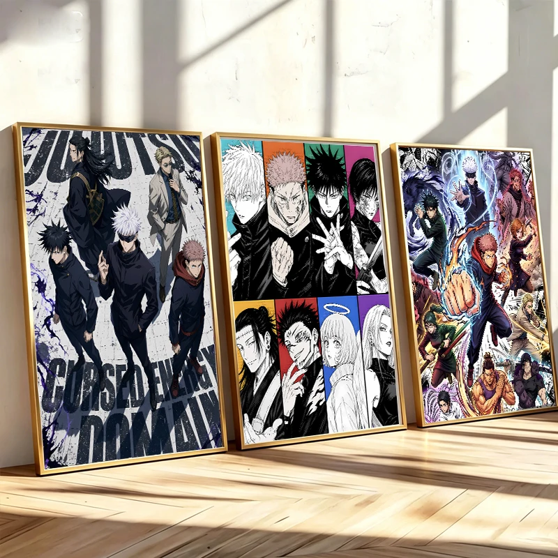 Jujutsu Kaisen Gojo Satoru Poster für Wohnzimmer, Schlafzimmer, Heimdekoration, Yagami Raito, Leinwandgemälde, klassische japanische Comics-Wandkunst